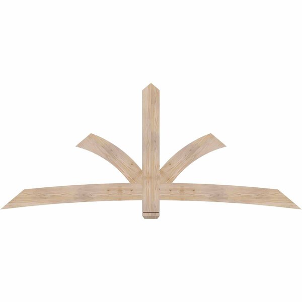 Ekena Millwork Davenport Smooth Timber Gable Bracket, Douglas Fir, 96"W x 40"H x 1 1/2"D x 5 1/2"F, 10/12 Pitch GBW096X40X0206DAV00SDF - main